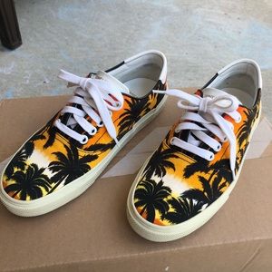 Saint Laurent Palm Tree Low-Top Sneakers